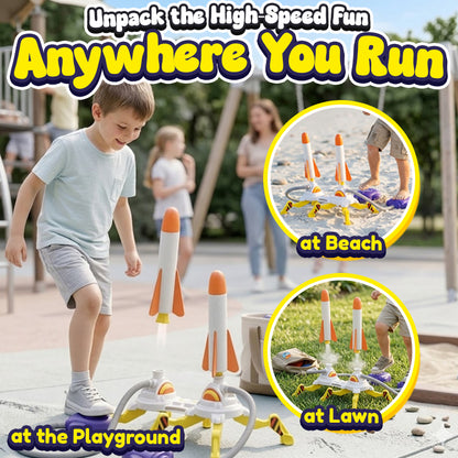 Playtrixlab® Children's Foot-stepping Rocket Toy