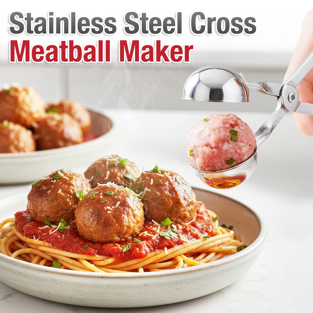 Playtrixlab® Stainless Steel Cross Meatball Maker
