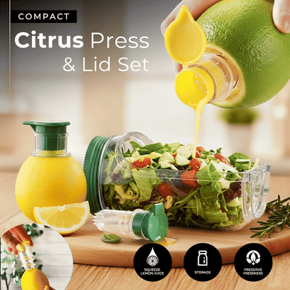 Playtrixlab® Compact Citrus Press & Lid Set