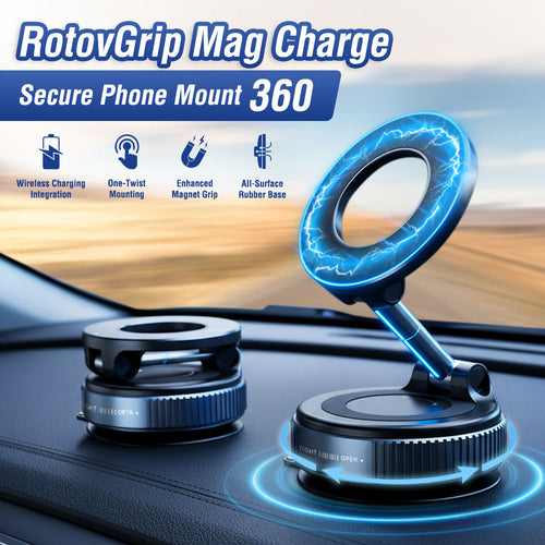 Playtrixlab® RotovGrip Mag Charge Secure Phone Mount 360