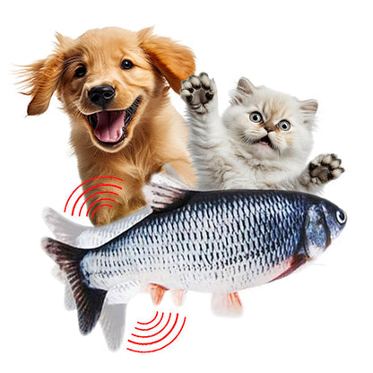 Playtrixlab® Cat Wagging Fish Realistic Plush