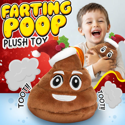Playtrixlab® Farting Santa Poop Plush Toy