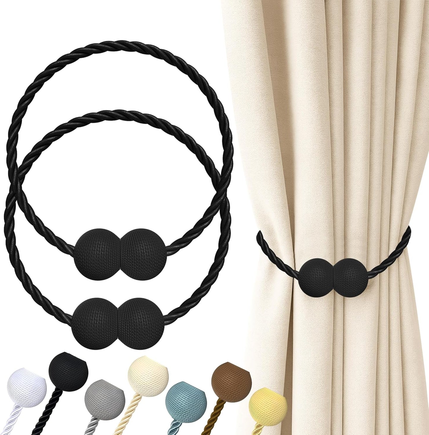 Playtrixlab® Magnetic Curtain Tiebacks