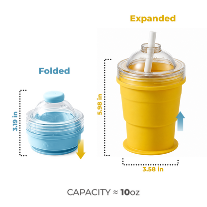 Playtrixlab® Foldable Silicone Cup With Ice Ball Mold🧊