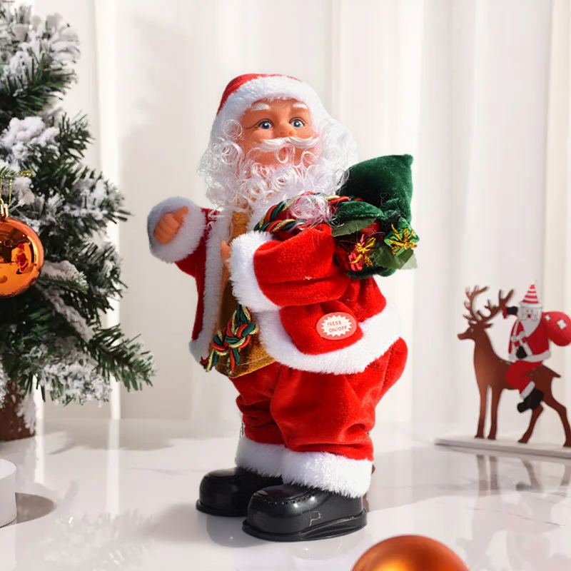 Playtrixlab® Electric Shaky Twerking Santa Claus with Music, Guitar Playing
