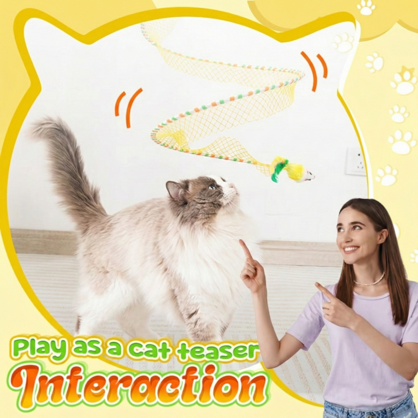 Playtrixlab® Self-play Cat Hunting Spiral Tunnel Toy