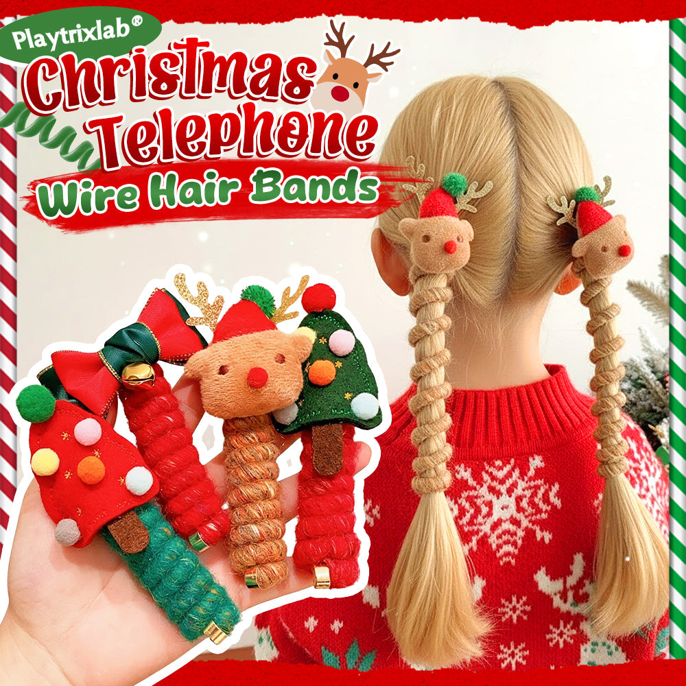 Playtrixlab® Christmas Telephone Wire Hair Bands