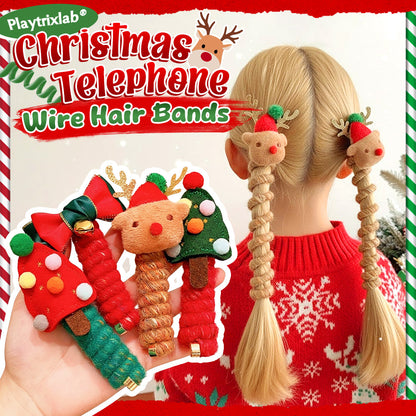 Playtrixlab® Christmas Telephone Wire Hair Bands