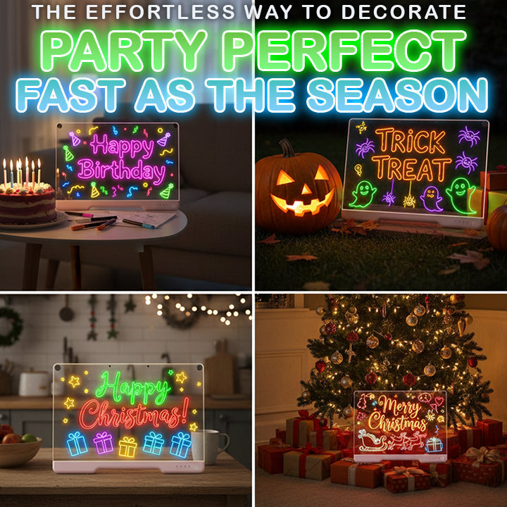 Playtrixlab® NeonSketch Luminating Drawing Board