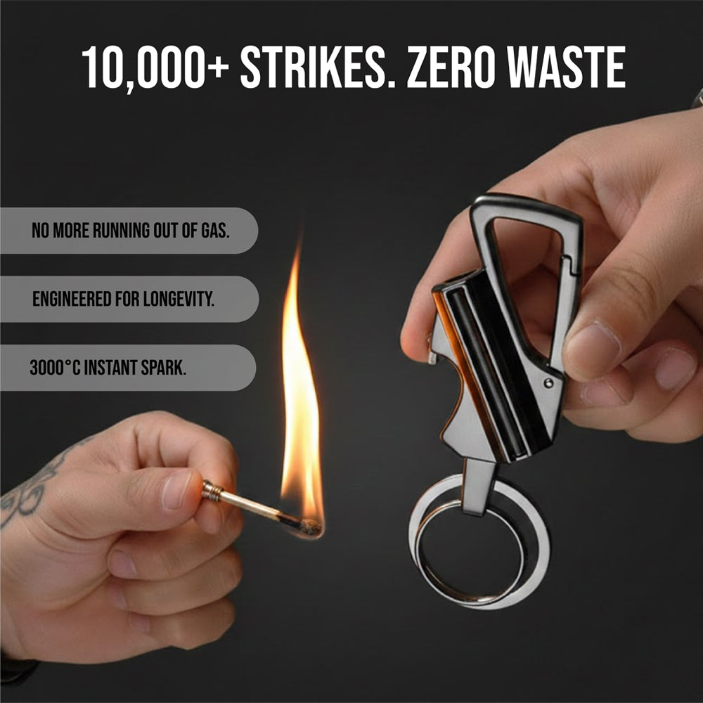 Playtrixlab® EverStrike 3-in-1 Tactical Spark Keychain
