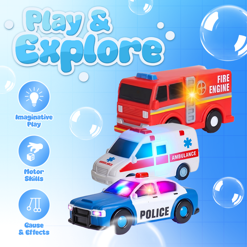 ⭐️Playtrixlab® Glow-Squad Water Activated Flashing Light Up Bath Toys