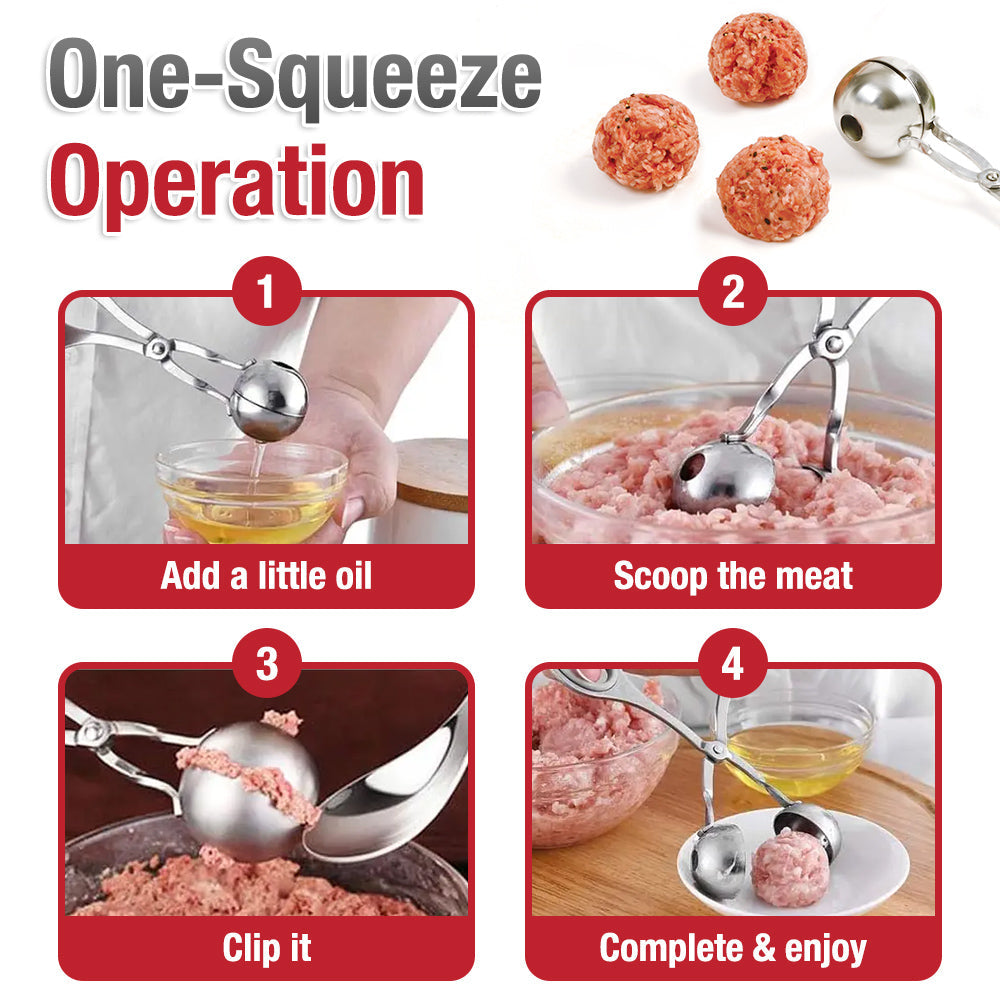 Playtrixlab® Stainless Steel Cross Meatball Maker