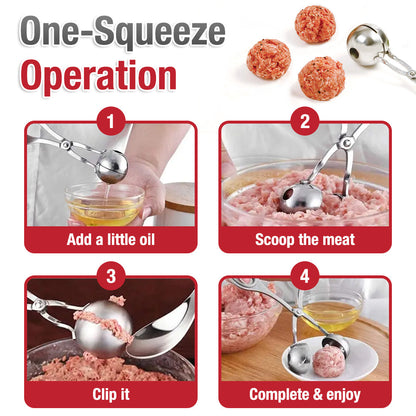 Playtrixlab® Stainless Steel Cross Meatball Maker