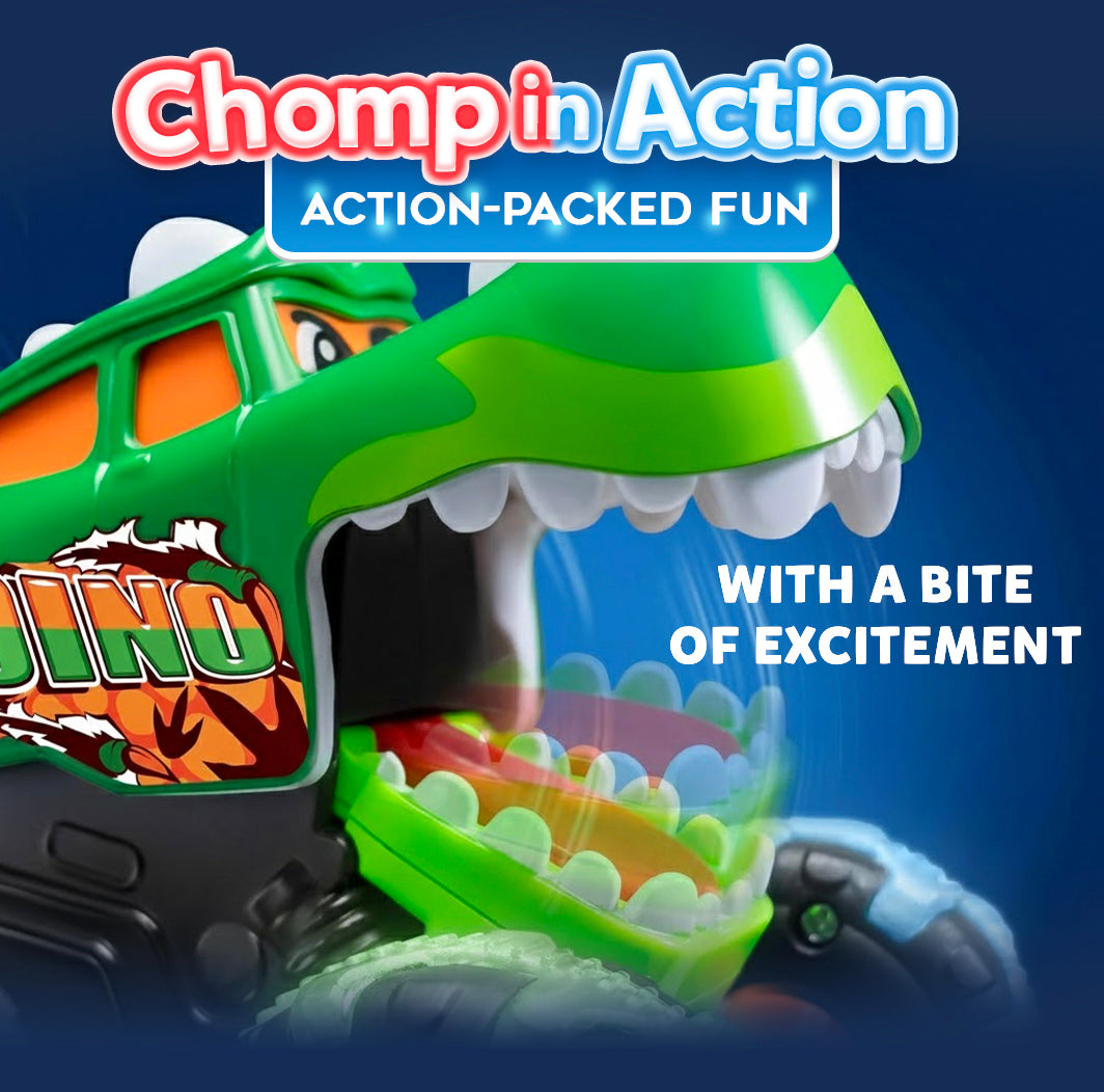 Playtrixlab® Glow-Chomp Monster Trucks: Press-and-Go Light Up Toy Cars