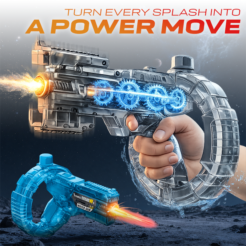 Playtrixlab® Mechanical Electric Water Gun🔫Automatic Water Blaster with Strobe Lights
