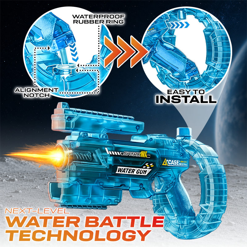Playtrixlab® Mechanical Electric Water Gun🔫Automatic Water Blaster with Strobe Lights
