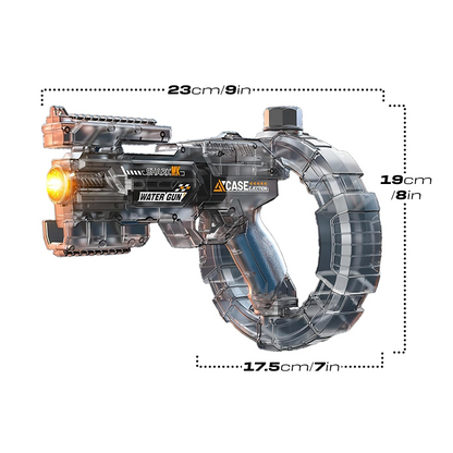 Playtrixlab® Mechanical Electric Water Gun🔫Automatic Water Blaster with Strobe Lights