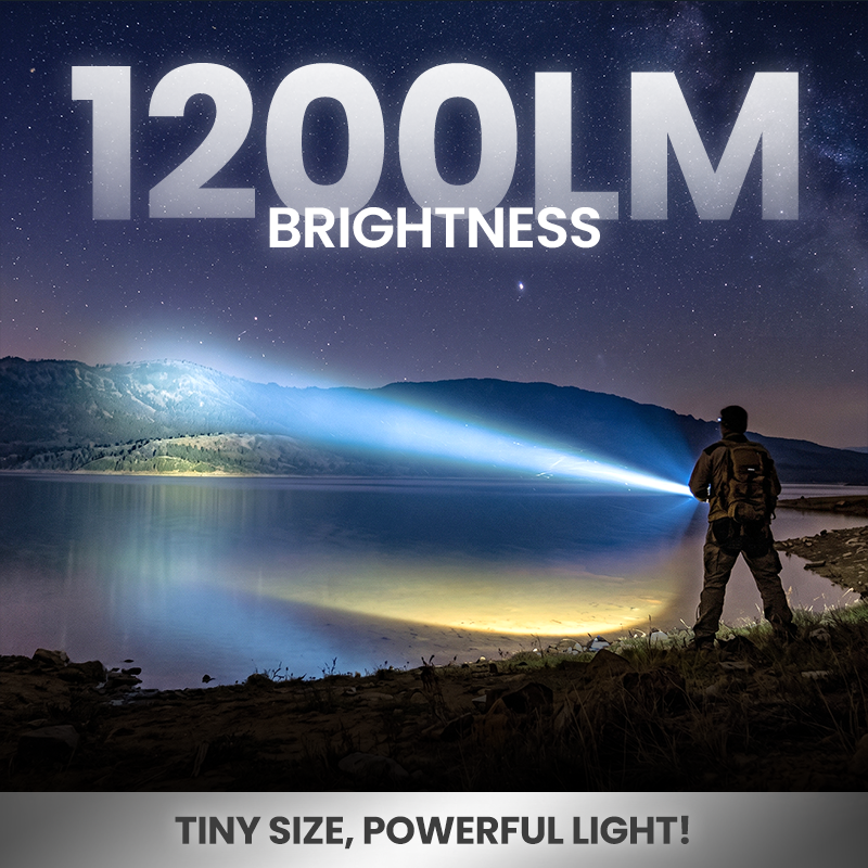 💡💡Playtrixlab® 1200LM Super Bright Mini Keychain Flashlight Waterproof