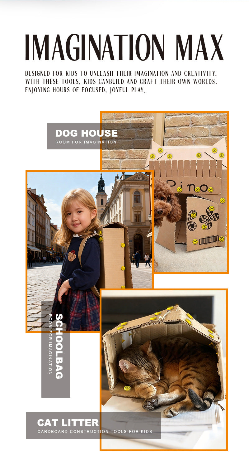 Playtrixlab® Cardboard Construction Toolkit