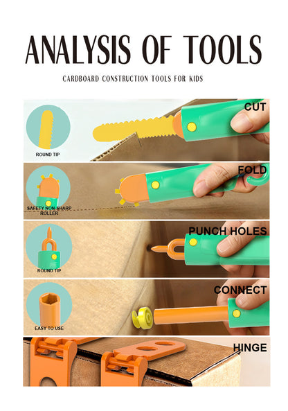 Playtrixlab® Cardboard Construction Toolkit