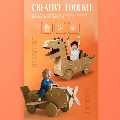 Playtrixlab® Cardboard Construction Toolkit