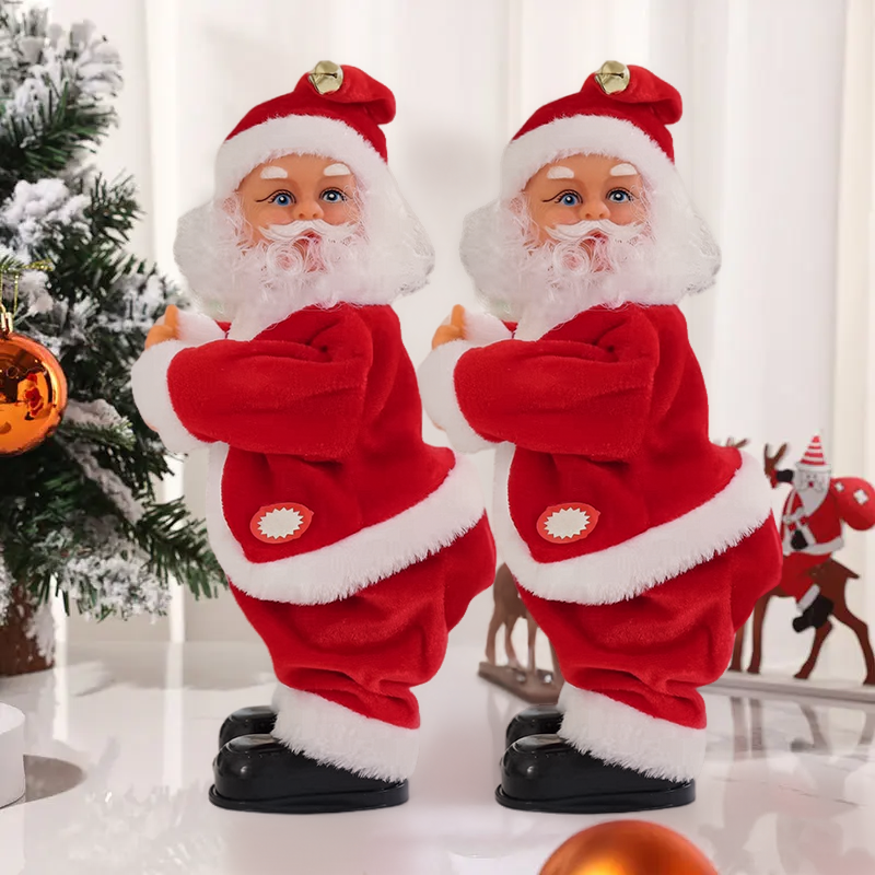 Playtrixlab® Electric Shaky Twerking Santa Claus with Music, Guitar Playing