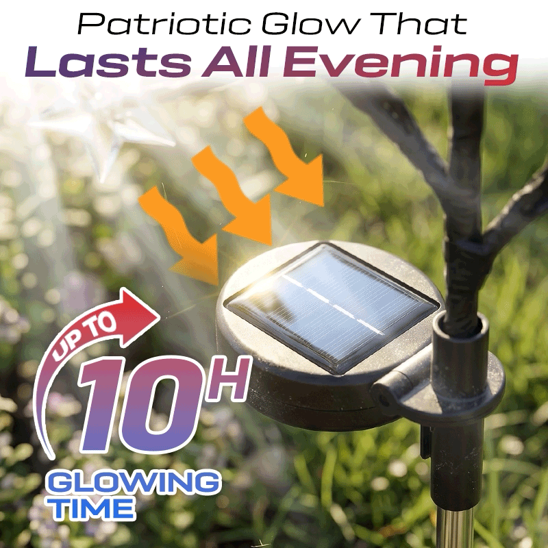 Playtrixlab® 4th of July🇺🇸Outdoor Star Solar Lights