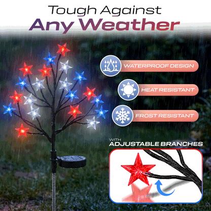 Playtrixlab® 4th of July🇺🇸Outdoor Star Solar Lights