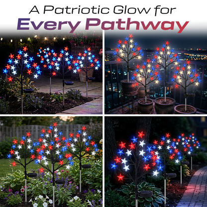 Playtrixlab® 4th of July🇺🇸Outdoor Star Solar Lights