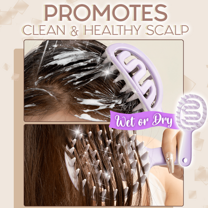 Playtrixlab® Hollow Out Shampoo Brush Scalp Massager