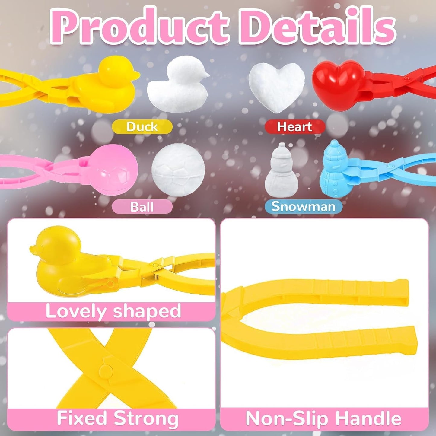 Playtrixlab® Snowball Maker 4pcs Set