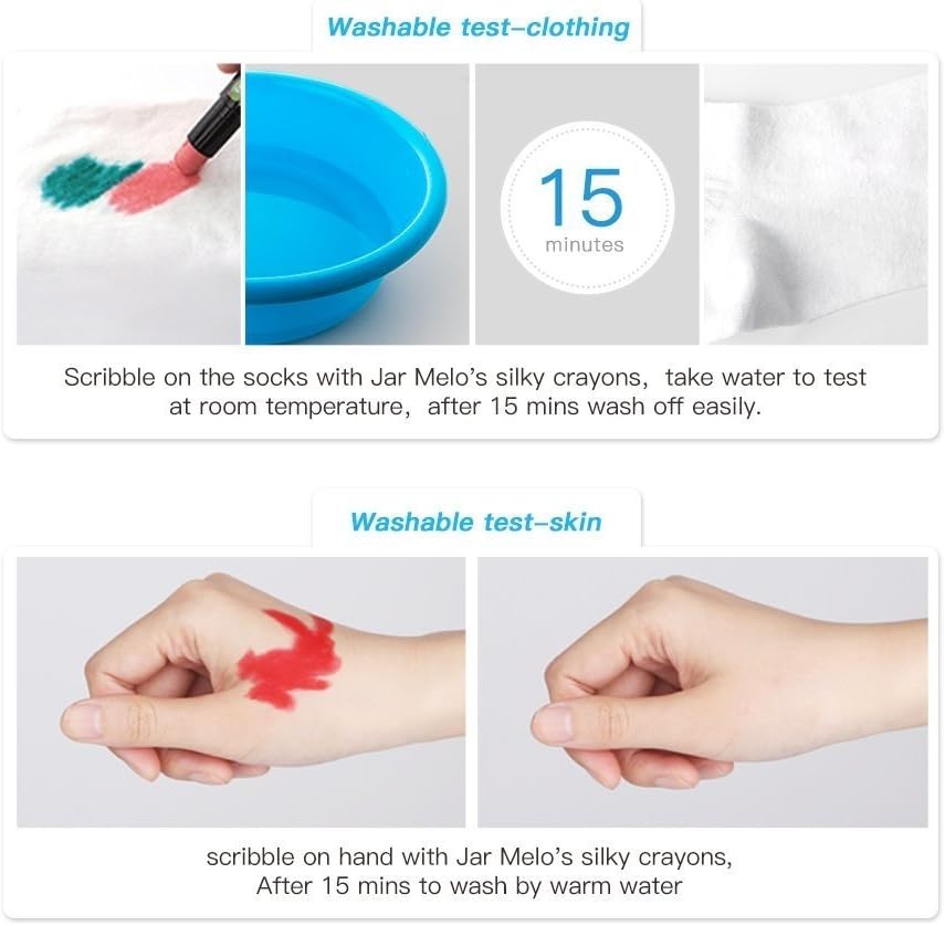 Playtrixlab® Washable Crayons Set