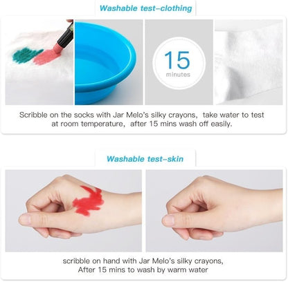 Playtrixlab® Washable Crayons Set
