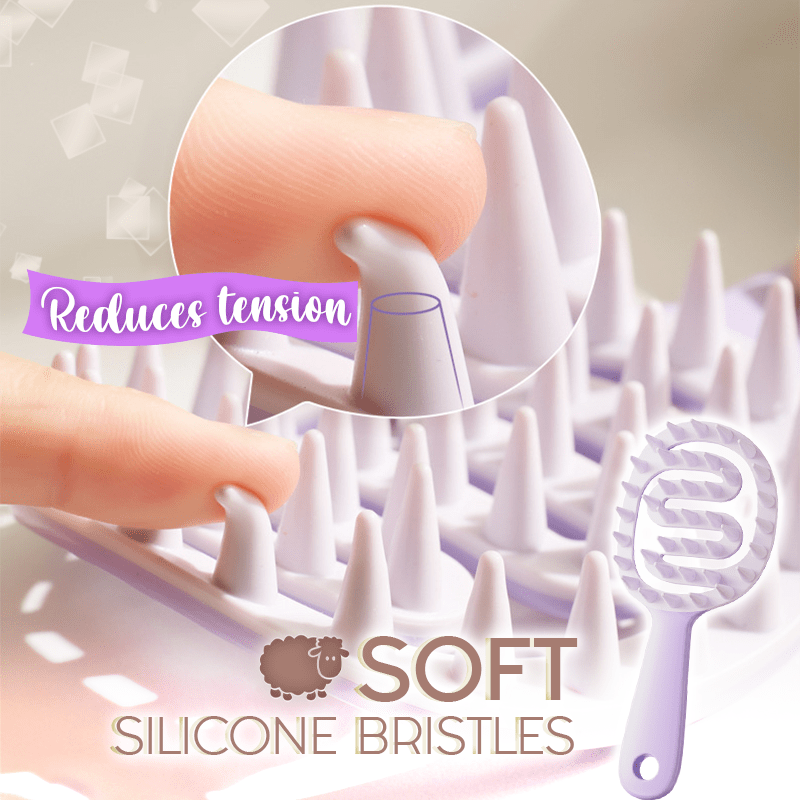 Playtrixlab® Hollow Out Shampoo Brush Scalp Massager