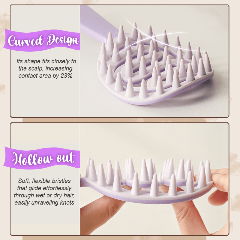 Playtrixlab® Hollow Out Shampoo Brush Scalp Massager