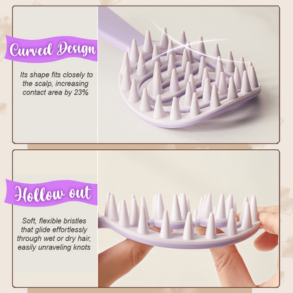 Playtrixlab® Hollow Out Shampoo Brush Scalp Massager