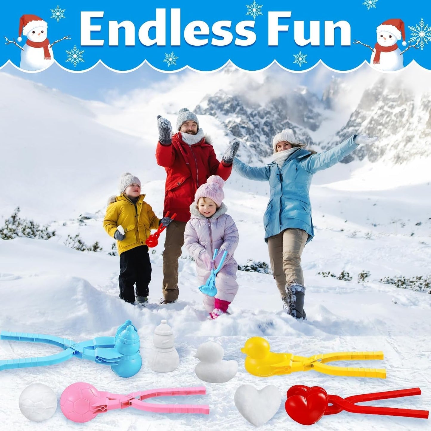 Playtrixlab® Snowball Maker 4pcs Set