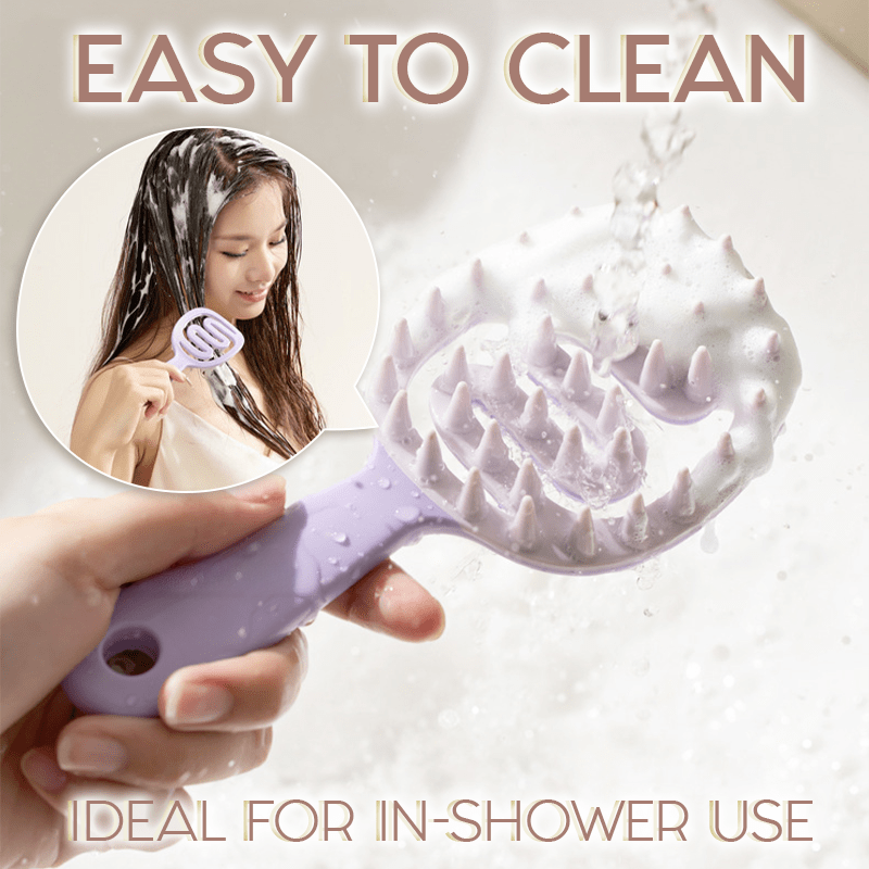 Playtrixlab® Hollow Out Shampoo Brush Scalp Massager