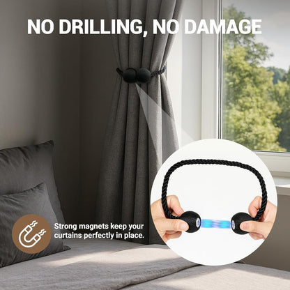 Playtrixlab® Magnetic Curtain Tiebacks
