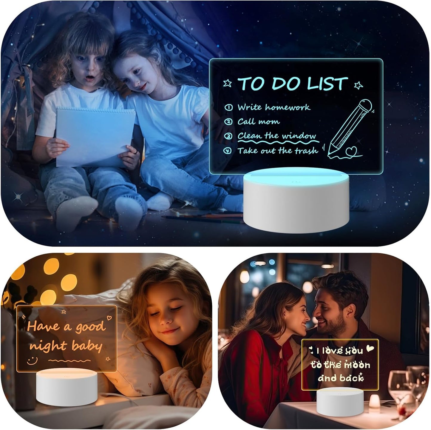 Playtrixlab® LED Drawing Board Night Light