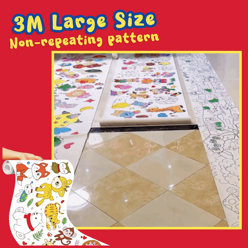 Playtrixlab® 3M Children's Drawing Roll