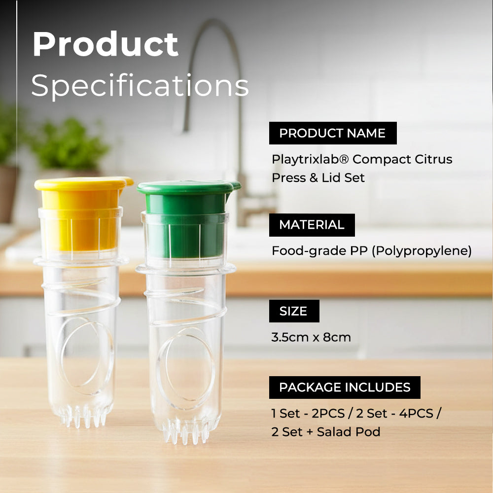Playtrixlab® Compact Citrus Press & Lid Set