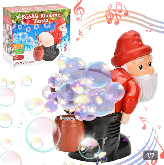 Playtrixlab® Bubble-Farting LED Lights Music Santa Claus 🎅🏻🎶
