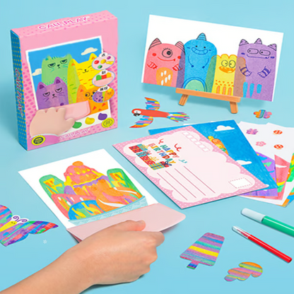 Playtrixlab® Fun Doodle Scratch Greeting Card Set
