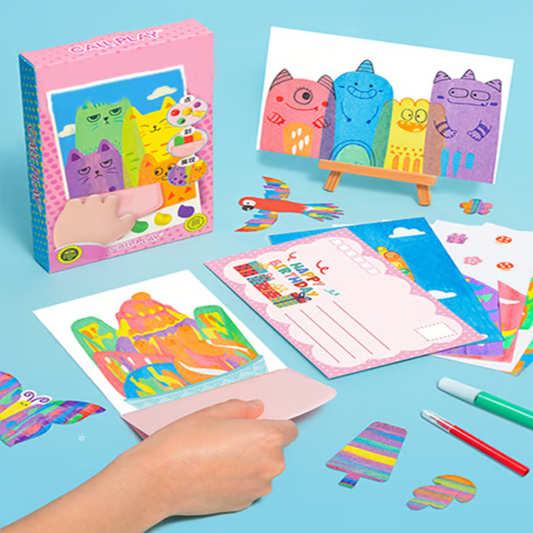 Playtrixlab® Fun Doodle Scratch Greeting Card Set