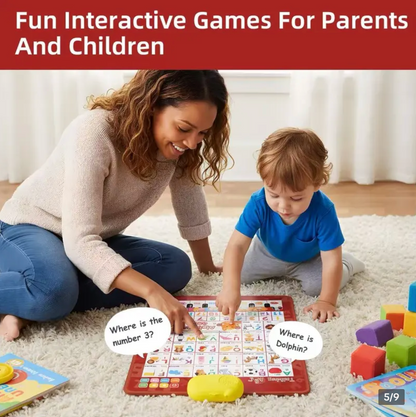 Playtrixlab® Kids' English-Spanish Alphabet Poster with Interactive Talking Alphabet & Number Chart