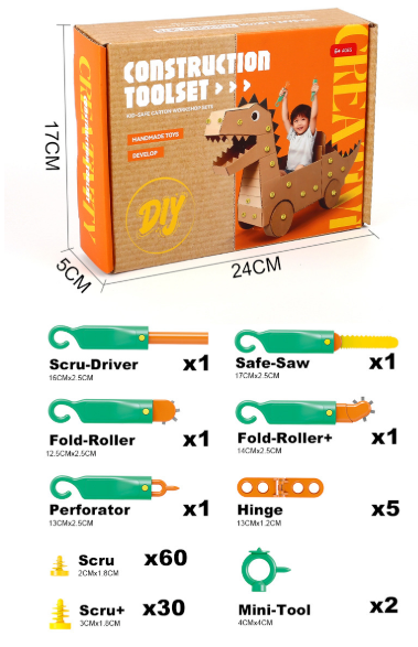 Playtrixlab® Cardboard Construction Toolkit
