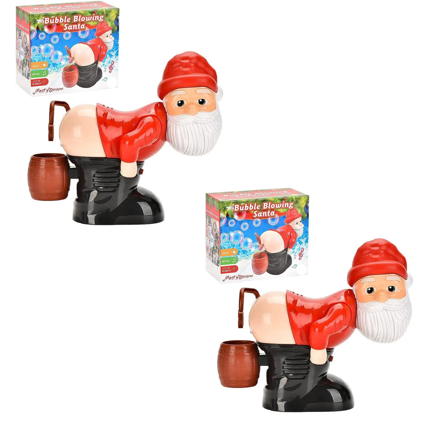 Playtrixlab® Bubble-Farting LED Lights Music Santa Claus 🎅🏻🎶