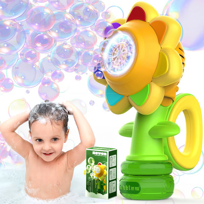 Playtrixlab® Automatic Colorful Sunflower Bathing Bubble Machine