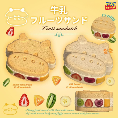 Playtrixlab® Rare Cow Fruit Sandwich Squishy Toy 🐮